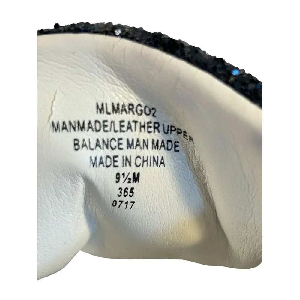 Marc Fisher Womens Navy Glitter Espadrille Sneakers Size 9.5M - Picture 4 of 9